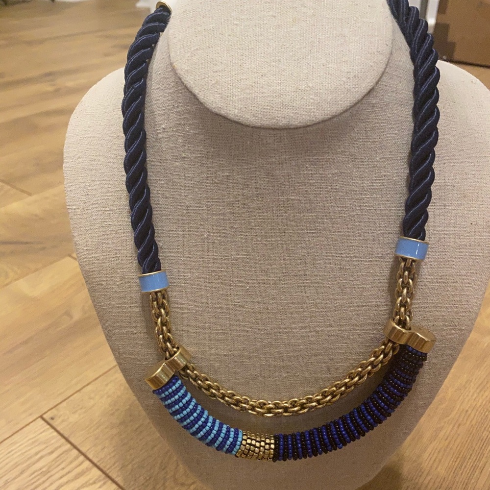 Rope statement necklace with beaded detail